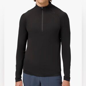 Lululemon Lightweight 1/4 Zip Pullover Jacket black Running Mens Large